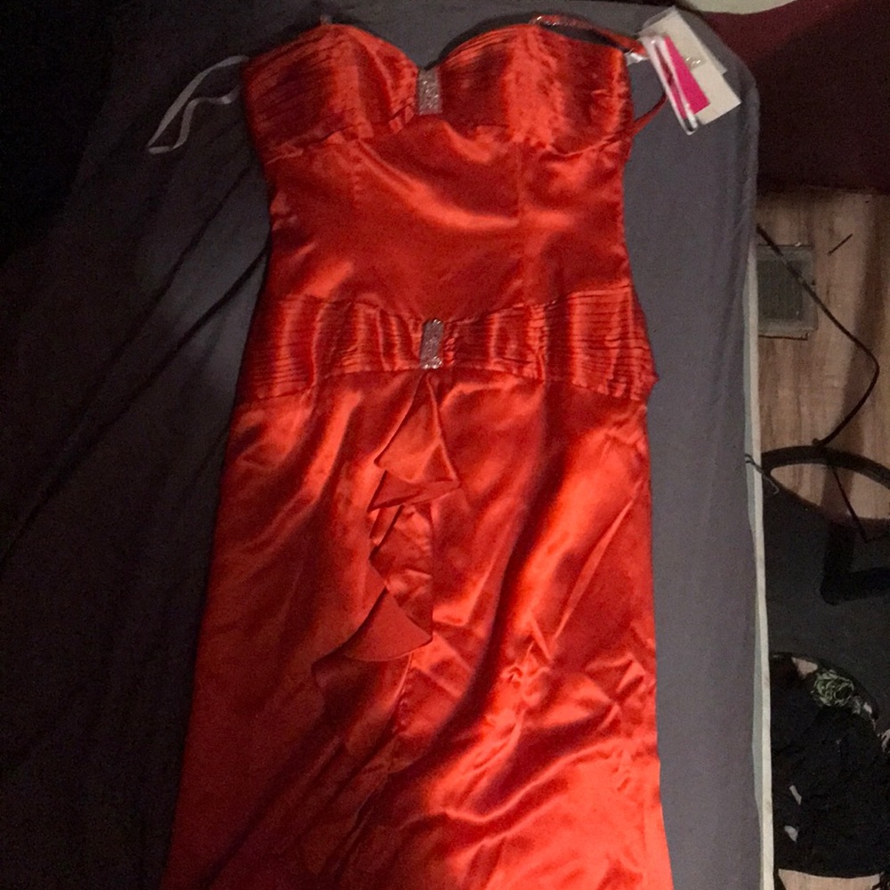 Long red formal dress